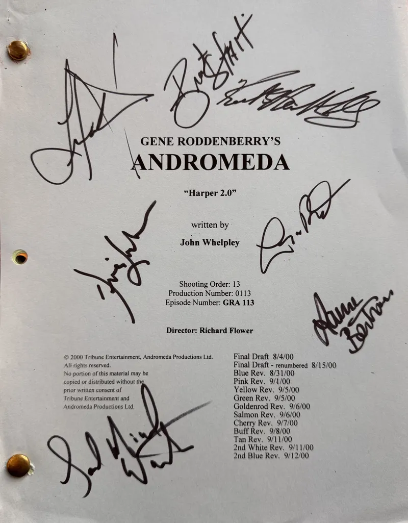 Andromeda "Harper 2.0" Autographed Script