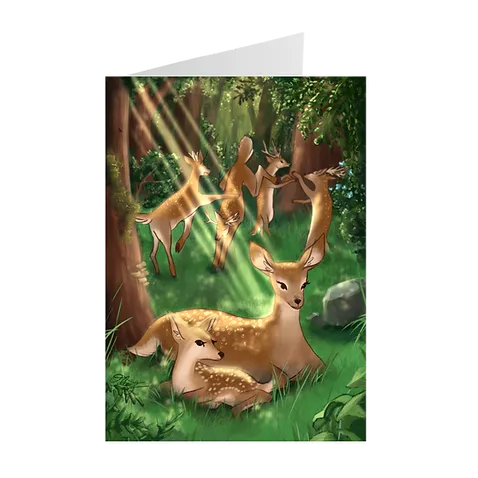 "Fawns at Dawn" Set of Five Greeting Cards