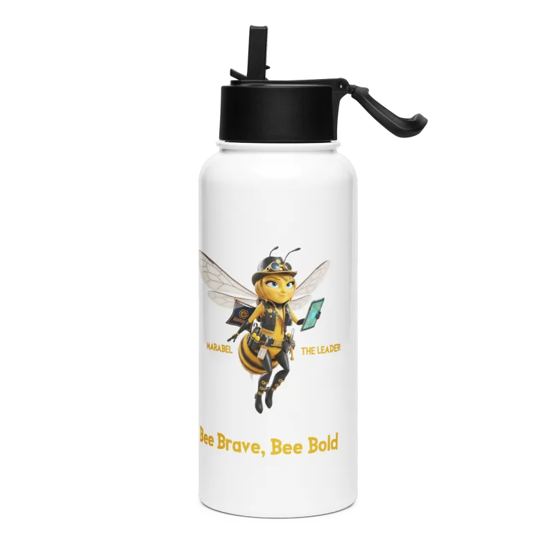 Marbel - Stainless steel water bottle with a straw lid
