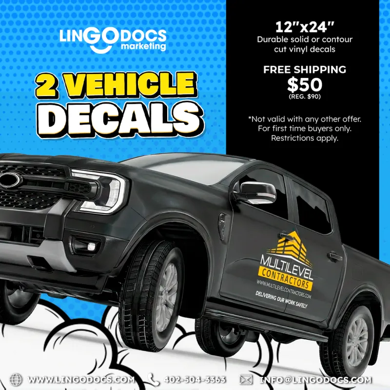 Special - 2 vehicle decal
