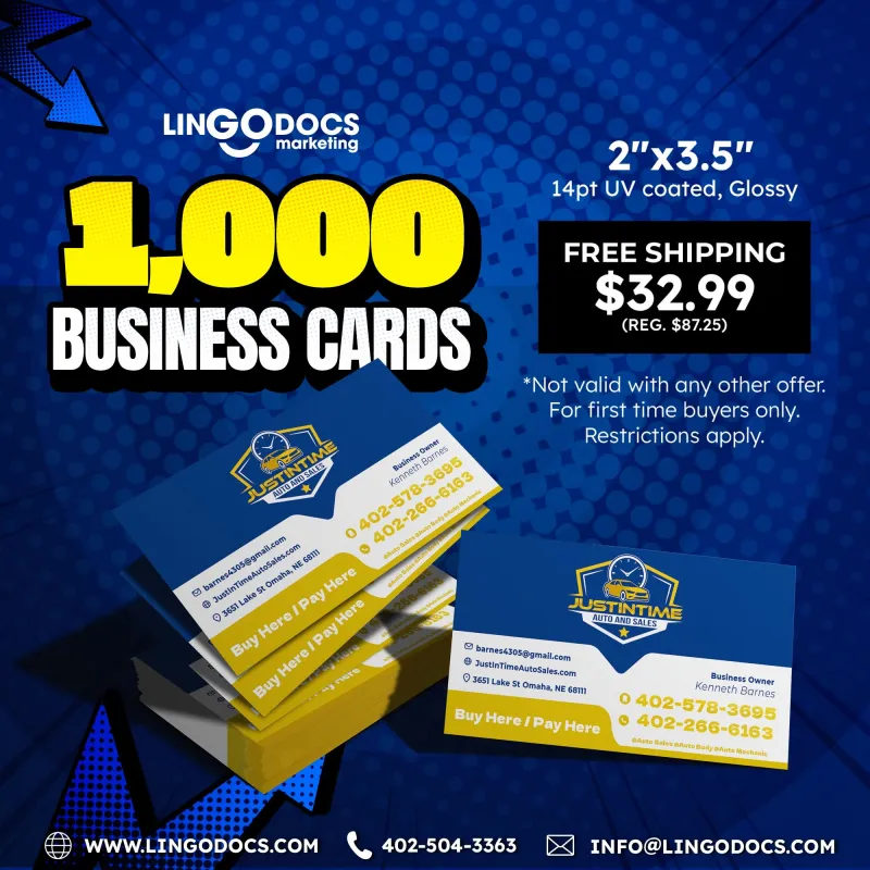 Special - 1,000 Business cards 
