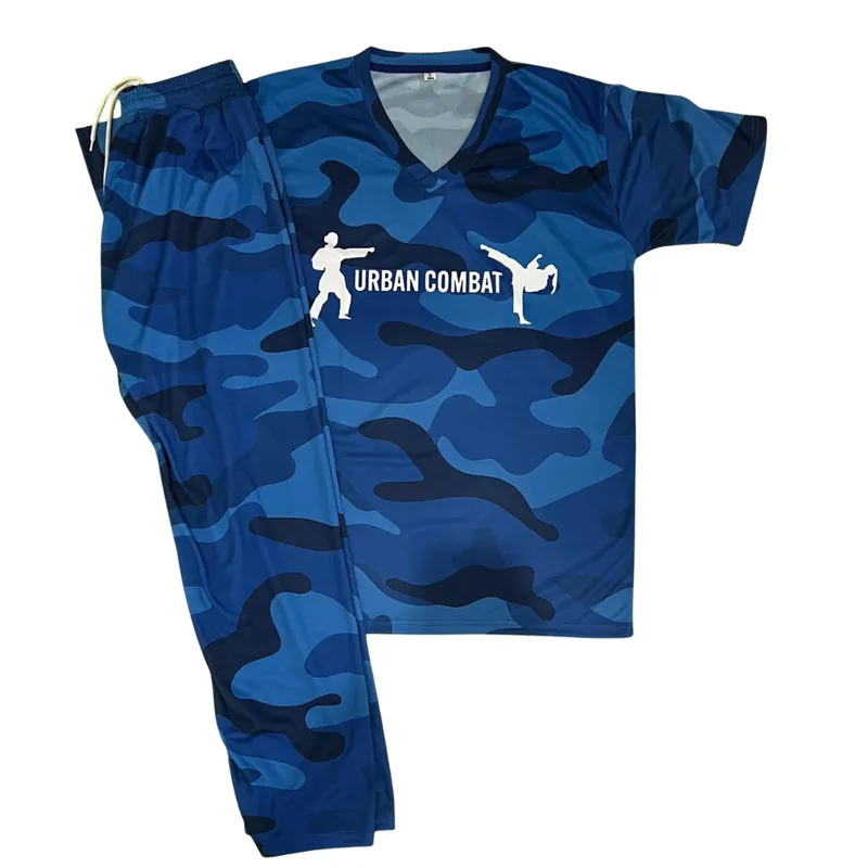 Kickboxing Fight Suit – Blue Camo