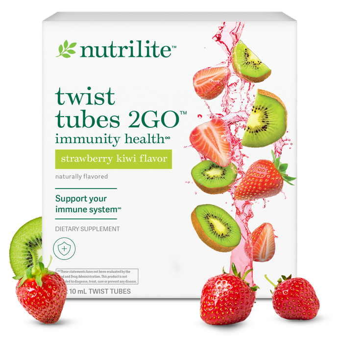 Nutrilite Twist Tubes 2GO Immunity Health - Strawberry Kiwi