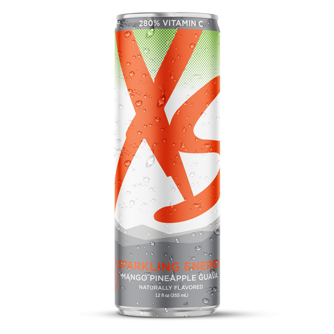 XS Sparkling Juiced Energy 12 oz - Mango Pineapple Guava