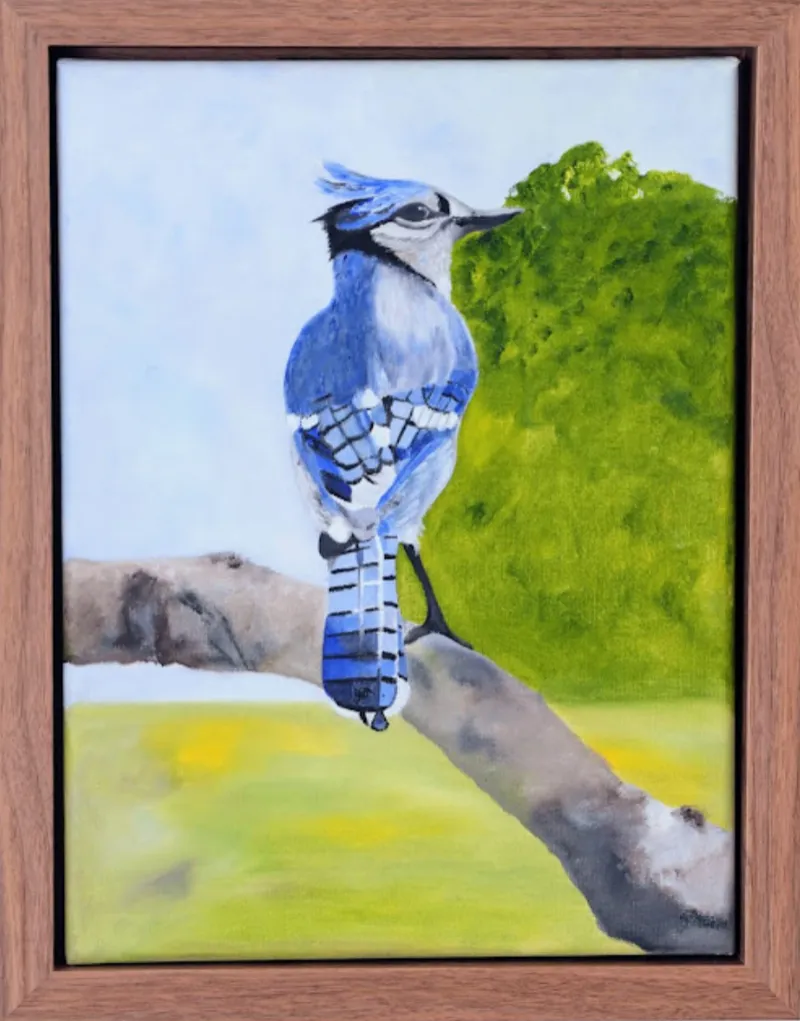 Whisper of the Blue Jay (12x16 in)