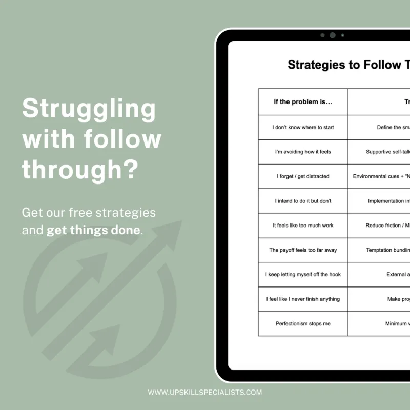 Strategies to Follow Through