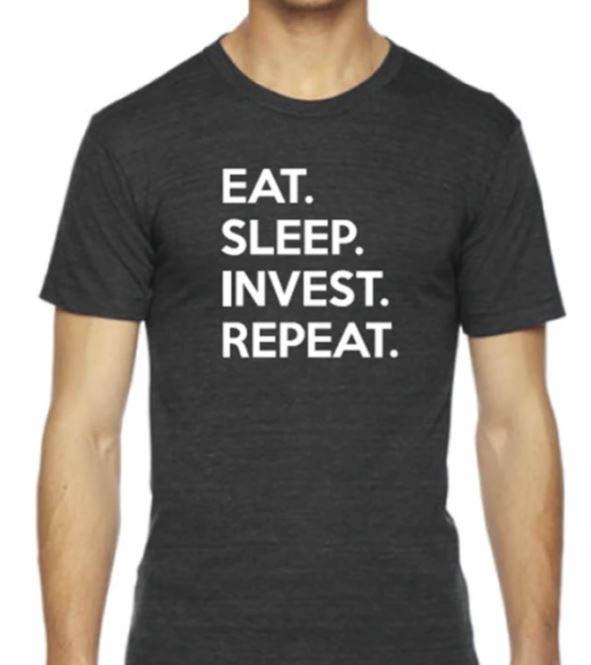 T-Shirt -Eat. Sleep. Invest. Repeat - Dark Grey