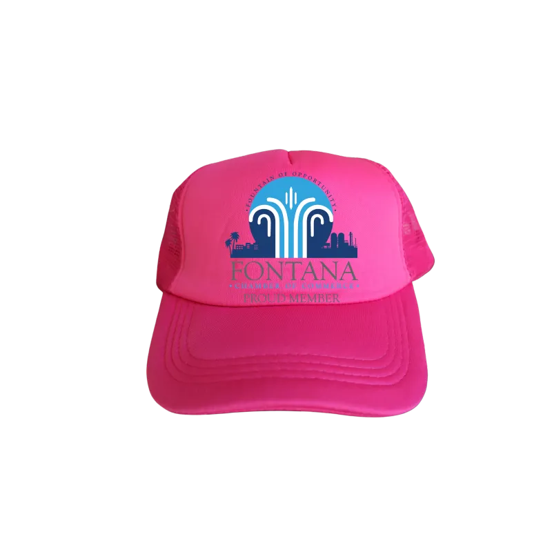 FCOC " "Fontana Proud Member Trucker Hat" Pink 