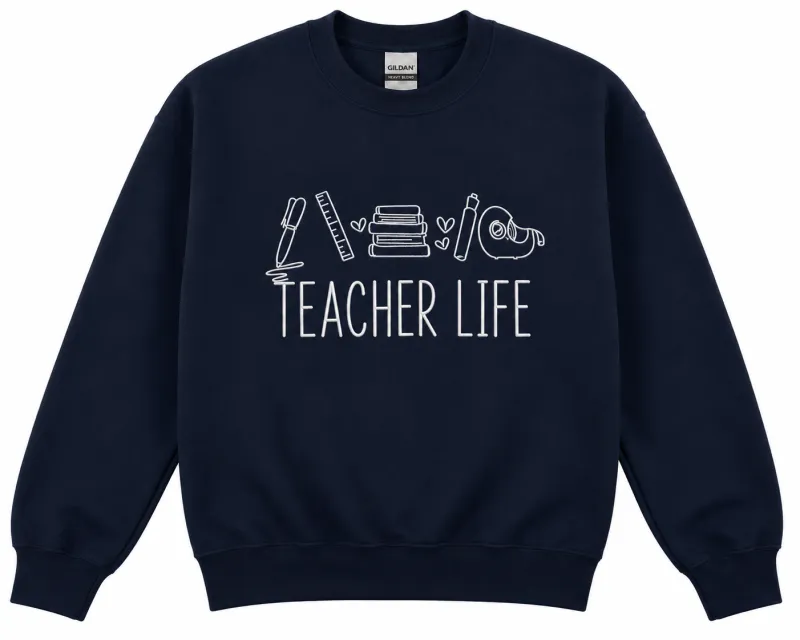 "STAFF" TEACHER LIFE EMBROIDERED CREWNECK CCE 26-27