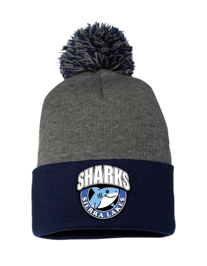 Sierra Lakes Sharks Pom-Pom Beanie SL 26-27