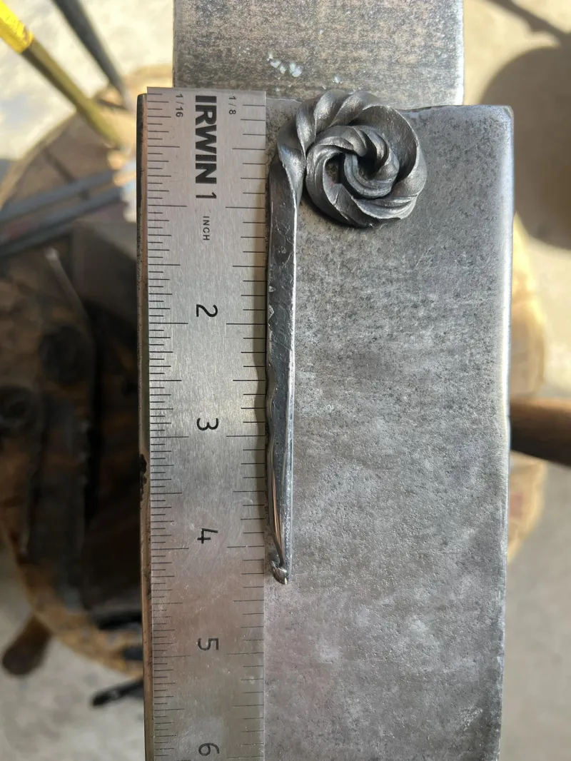 Hand Forged Embellished Crochet Hook