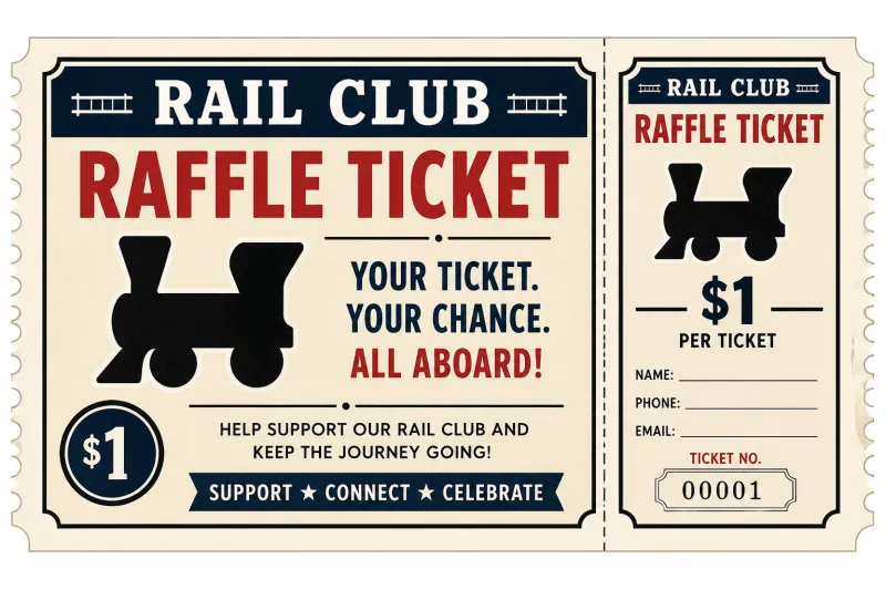 $1 Rail Club Raffle Ticket
