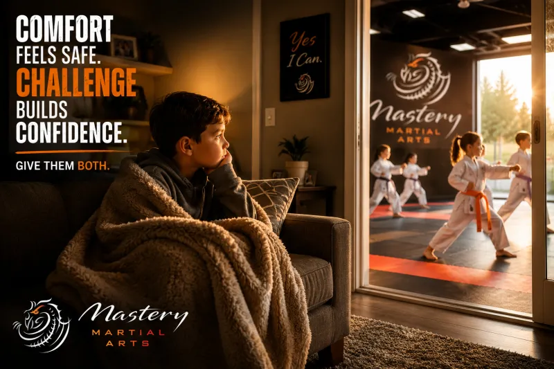 child safely stepping outside their comfort zone while learning confidence and resilience child safely stepping outside their comfort zone while learning confidence and resilience