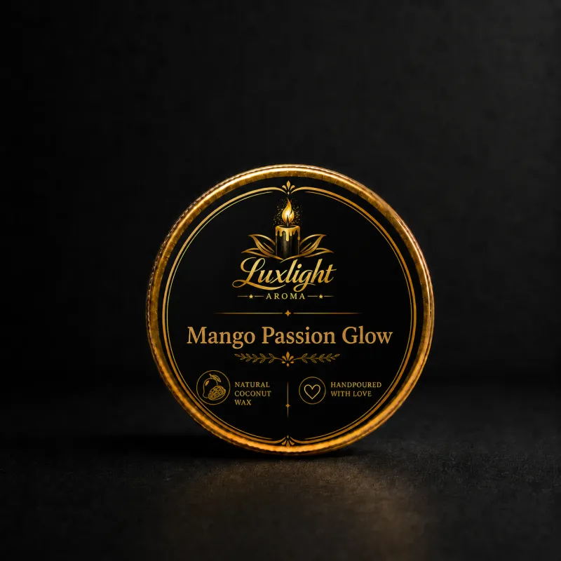 Mango Passion Glow Coconut Wax Tin Candle | 2 Oz Tropical Mini Candle