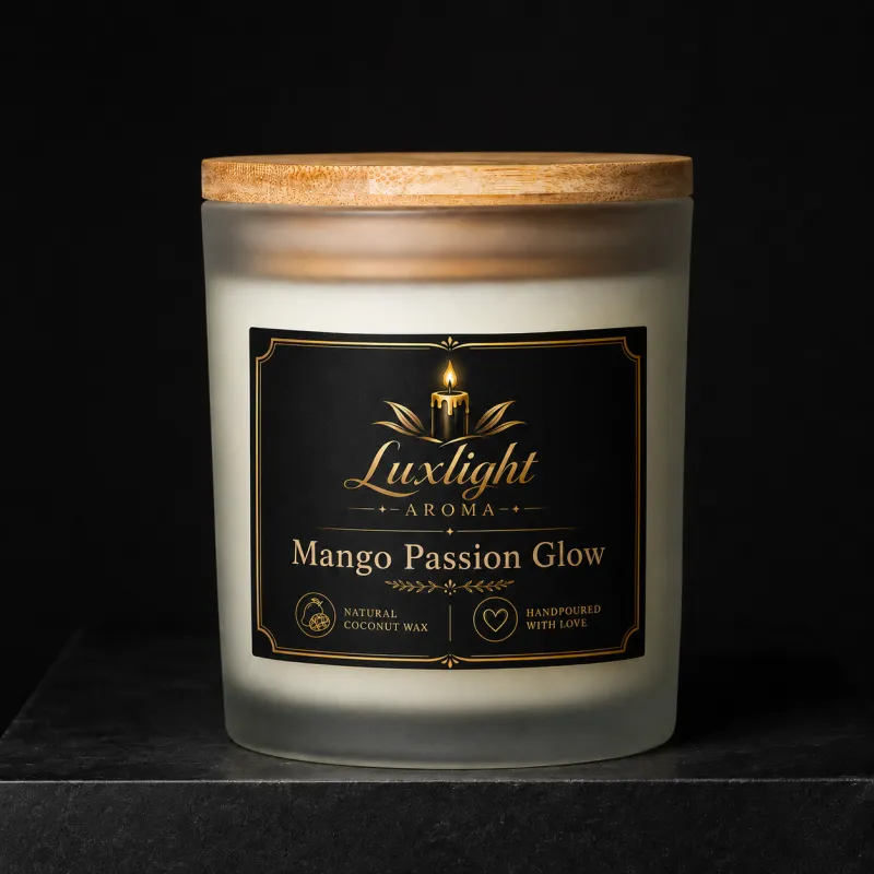 Mango Passion Glow Coconut Wax Candle | 8 Oz Tropical Handmade Candle