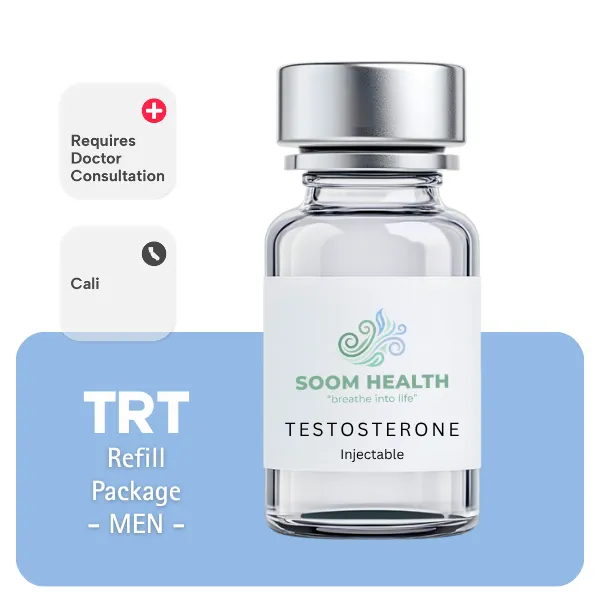 TRT CALI  Men's Refill Package 60 days (Cypionate 200mg/mL 10mL + Anastrozole 24×1mg)