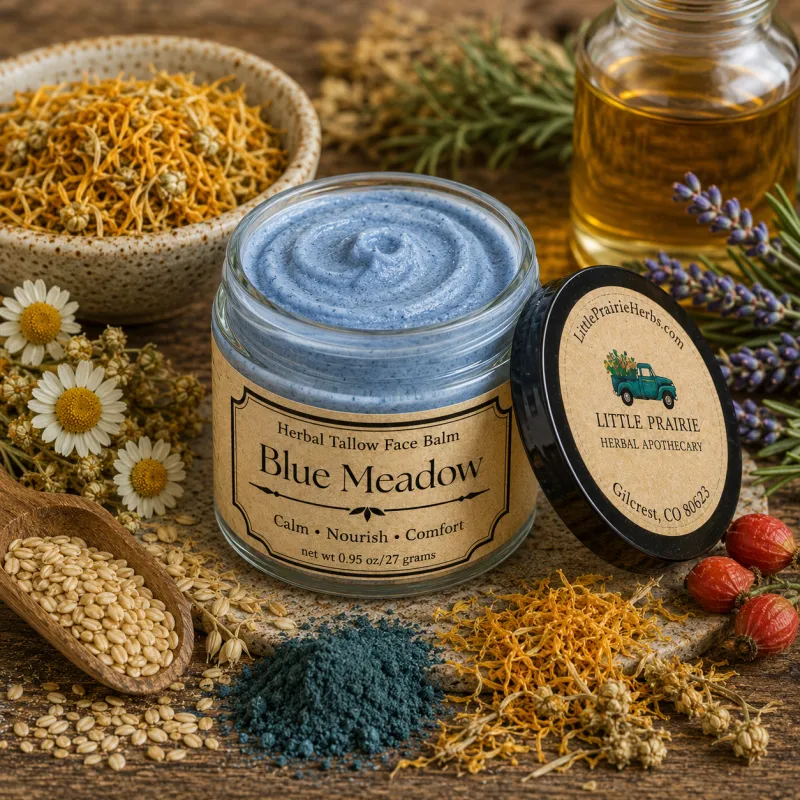 Blue Meadow/Blue Tansy Tallow Face Balm 