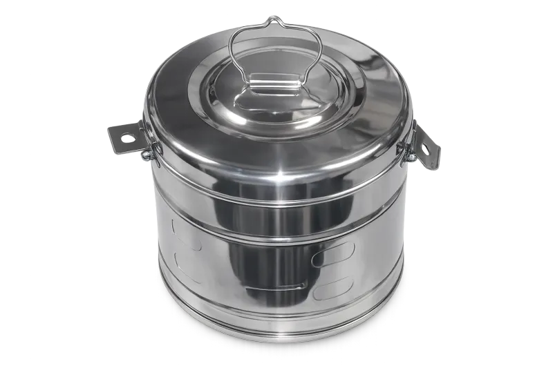 Stainless Steel Dressing Drums – Sterile Storage Containers – Multiple Sizes