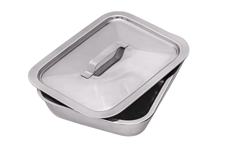 Stainless Steel Instrument Tray with Lid – Multiple Sizes