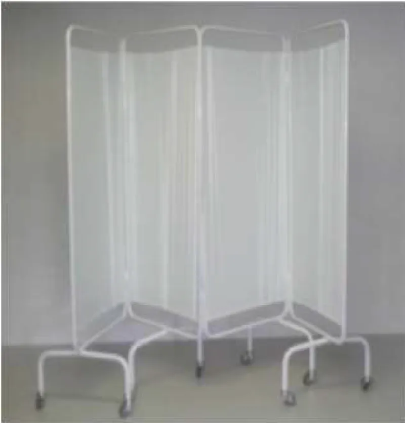 Mobile Bed Screen – 4 Fold with Curtains – BD744