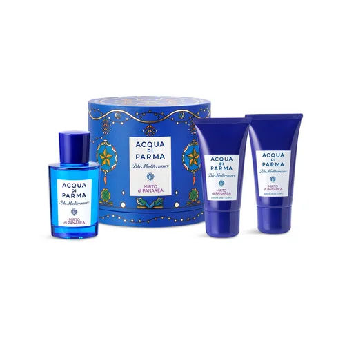 Acqua Di Parma Blu Mediterraneo Mirto Di Panarea Set EDT 75ML + Hand & Body Wash 40ML + Hand & Body Lotion 40ML