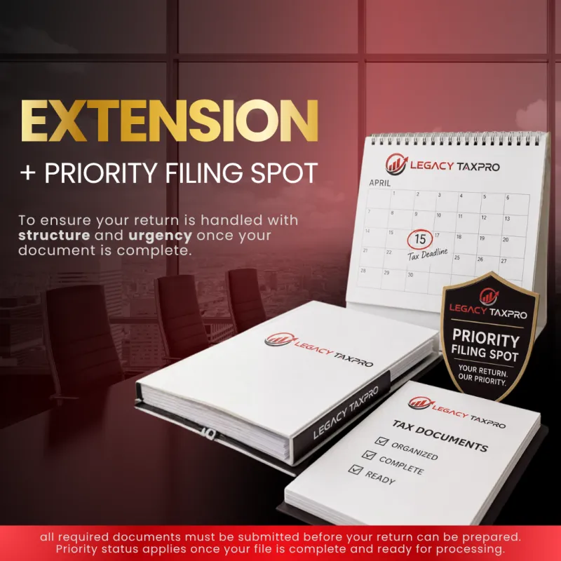 Extension + Priority Filing Spot