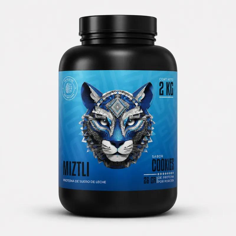 Proteina Whey Isolatada Hidrolizada Miztli 2kg 56 Serv Sabor Cookies