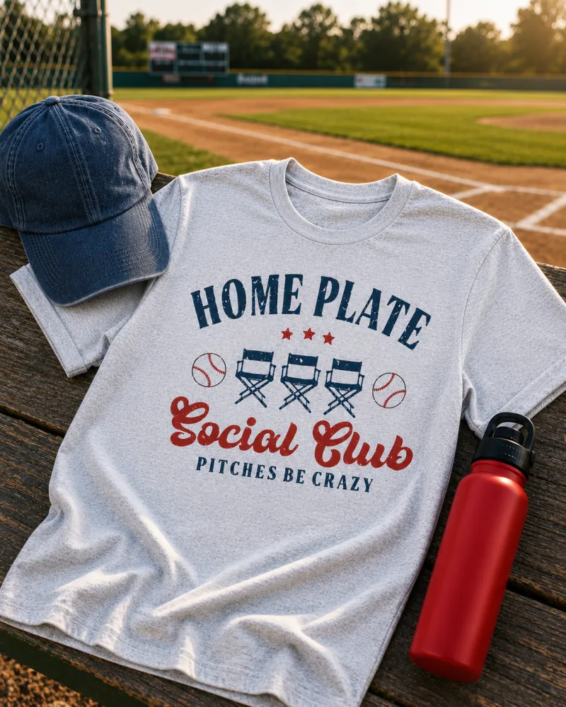 Home Plate Social Club Baseball Graphic Tee