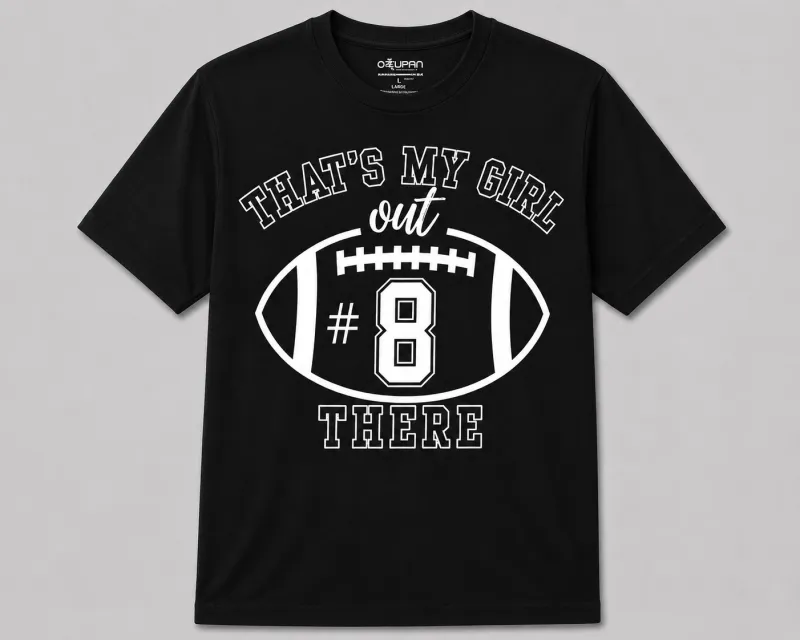 That's My Girl Out There Personalized Flag Football Shirt