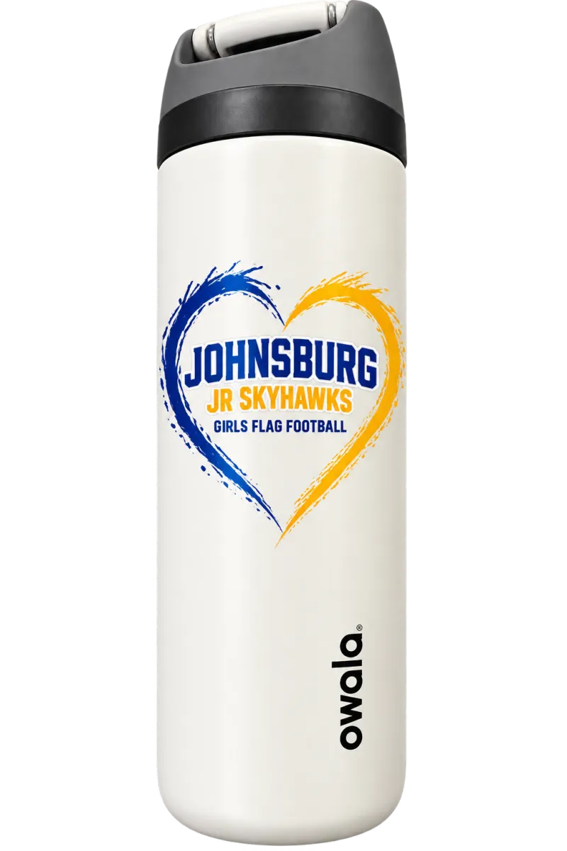 Johnsburg Jr. Skyhawks Girls Flag Football Water Bottle Sticker