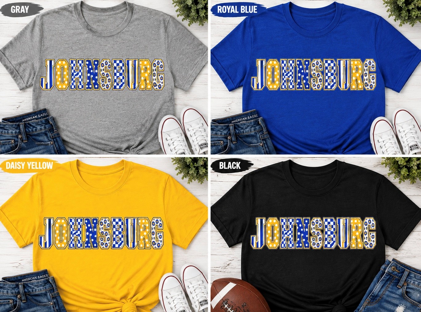 Johnsburg Patterned Letter Spirit Shirt