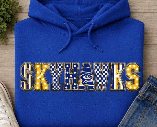 Skyhawks Patterned Letter Hoodie