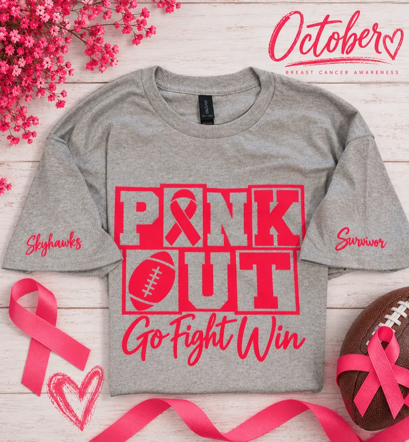 Pink Out Skyhawks Breast Cancer Awareness T-Shirt