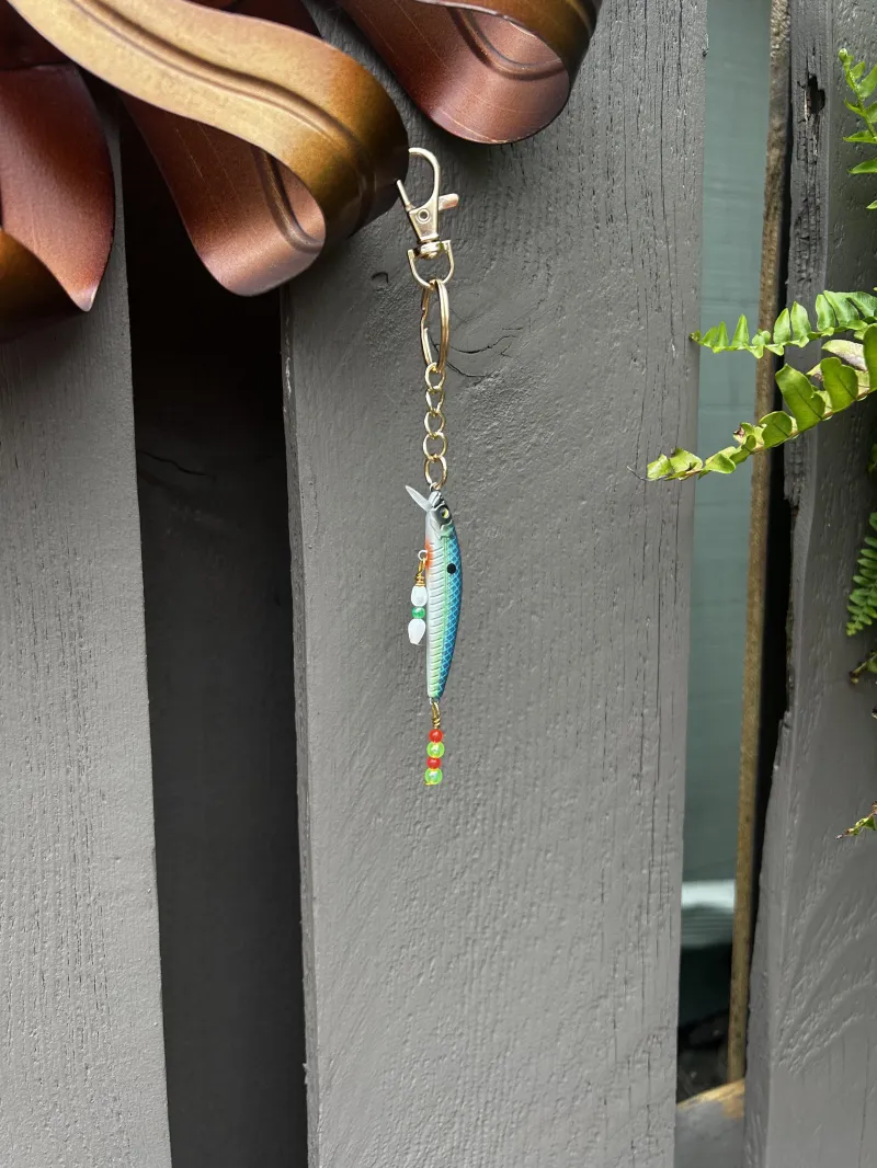 Sparkling Minnow Bag Charm
