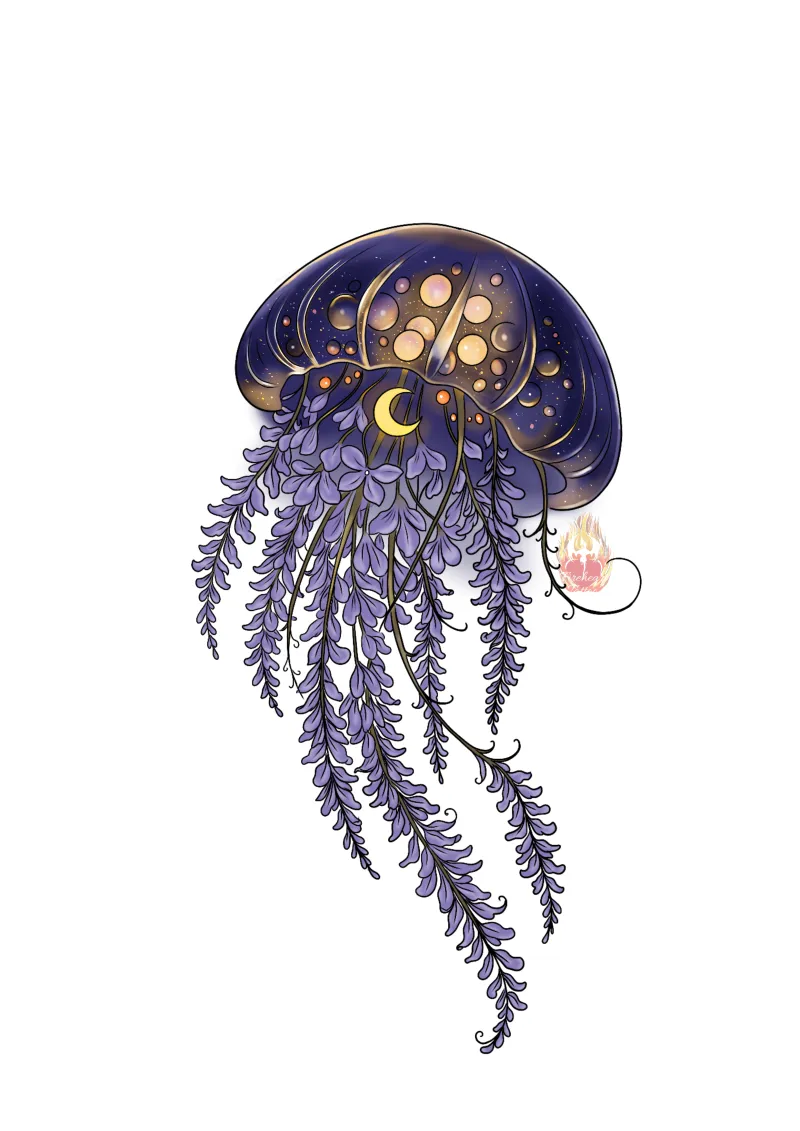 Moonlit Wisteria Jellyfish