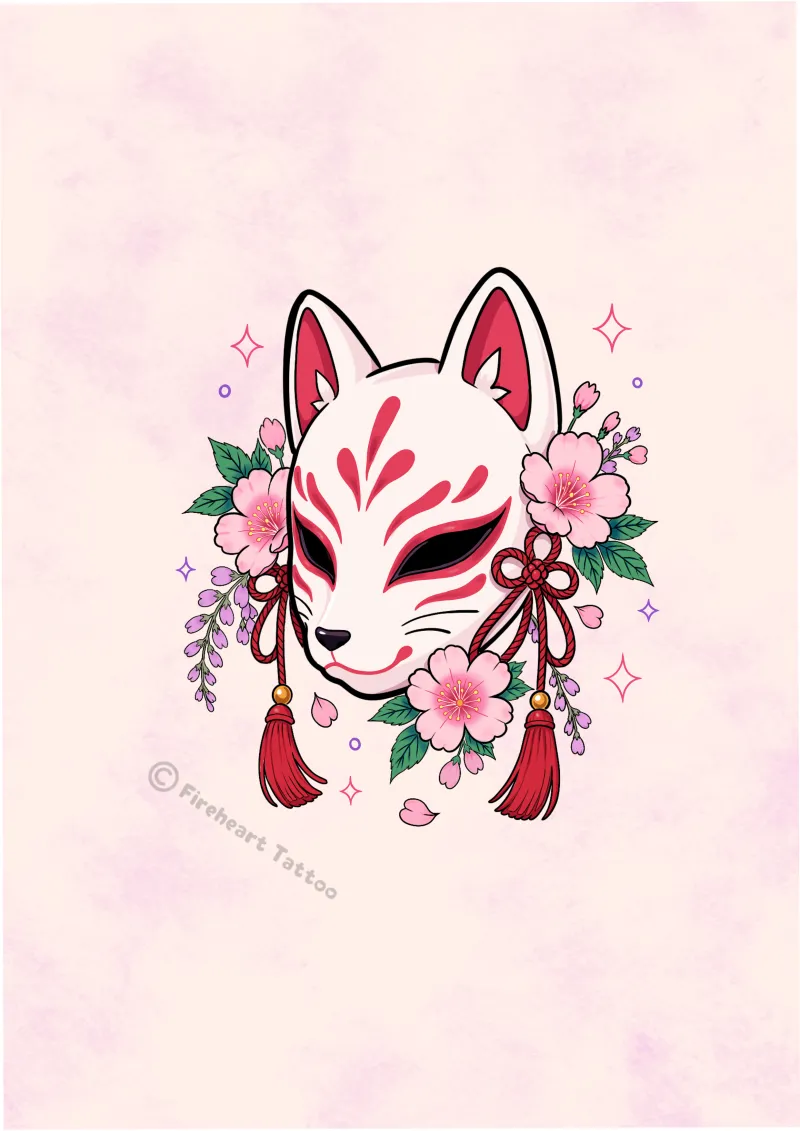 Kitsune Blossom Mask