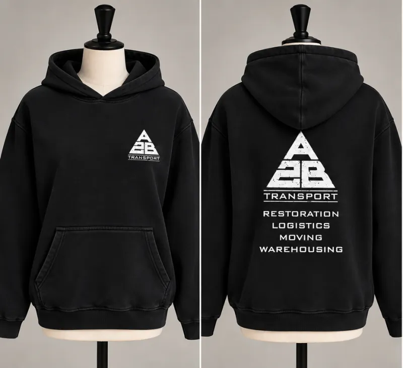 A2B Transport Solid Black Unisex Hoodie