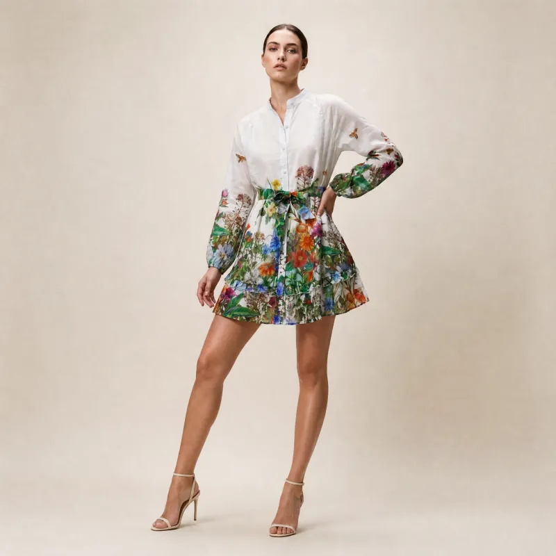 Vestido Mini Floral Garden Bliss