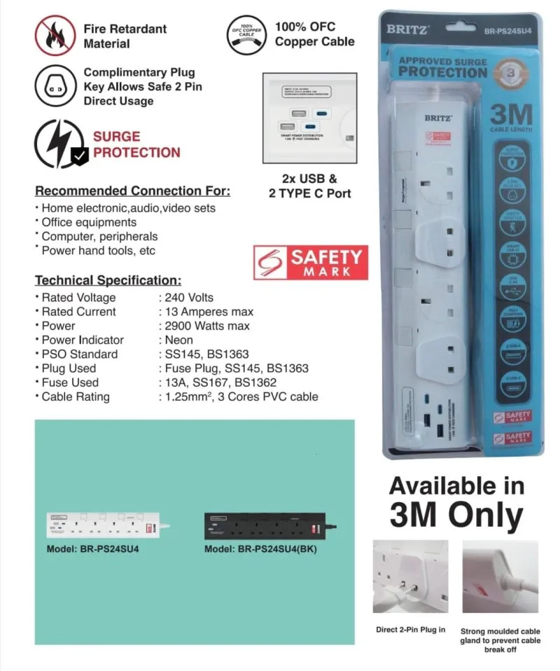  Electrical Socket (4 Sockets)