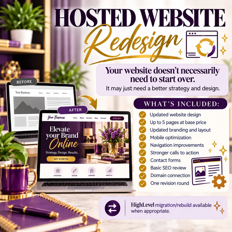HOSTED WEBSITE REDESIGN