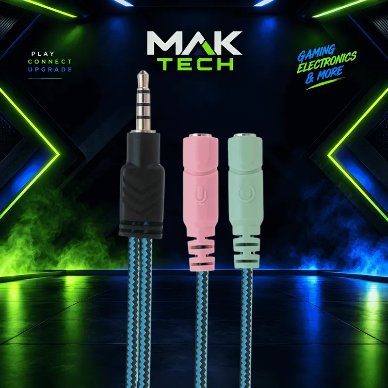 Kotion Each 3.5mm 2 in 1 Splitter Adapter Aux Cable