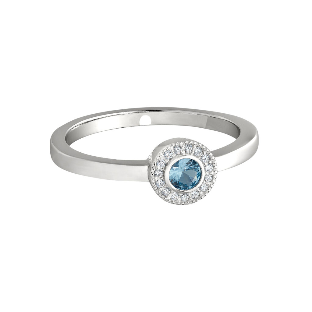 Platinum SS Micropave Round Simualted