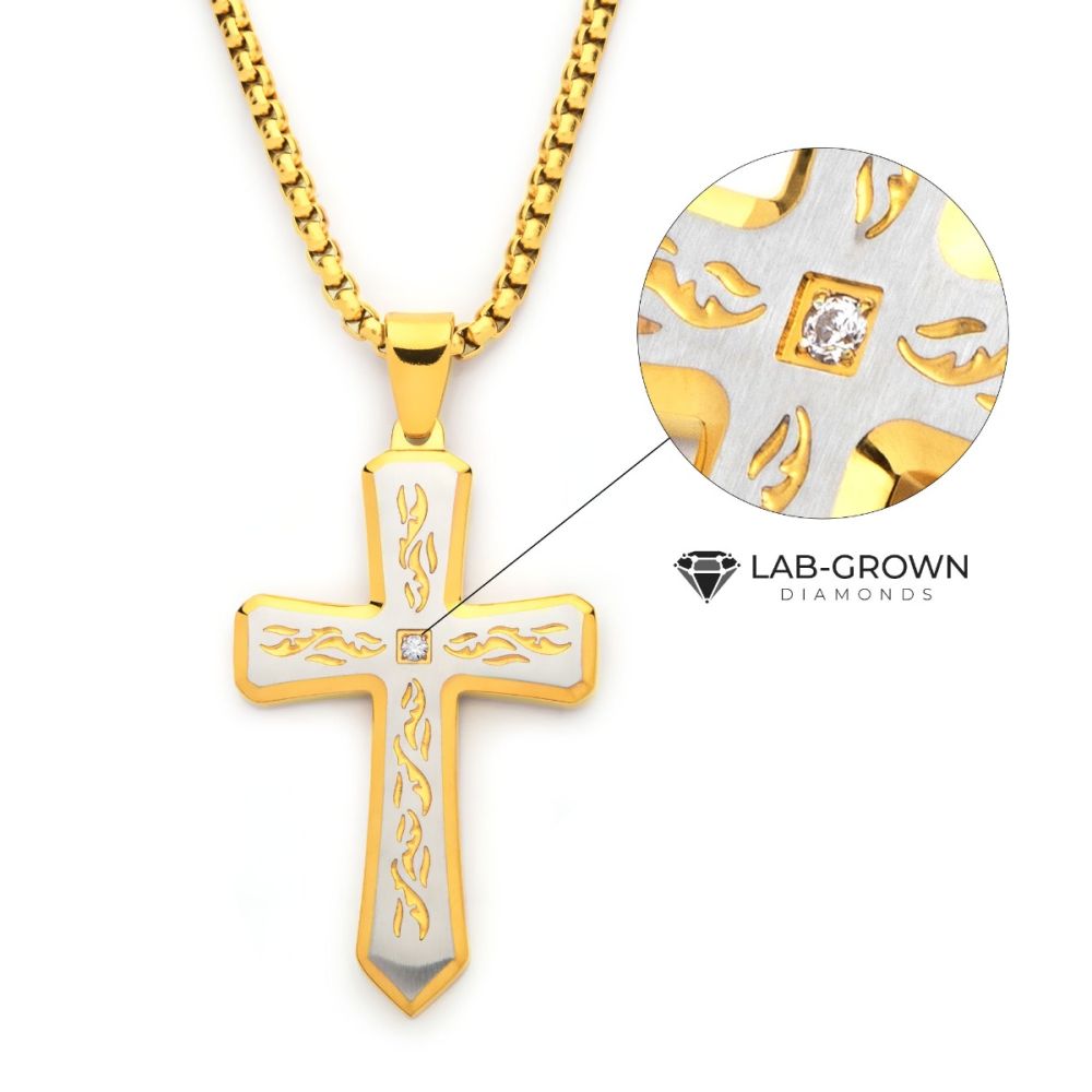 Inox Cross Necklace