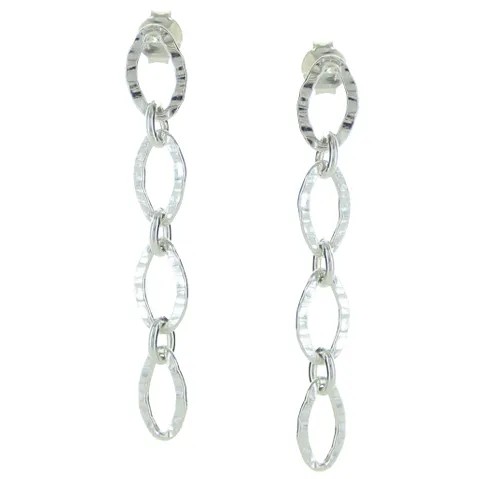 Indigo Silver Earrings
