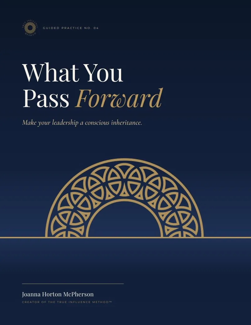 What You Pass Forward Workbook