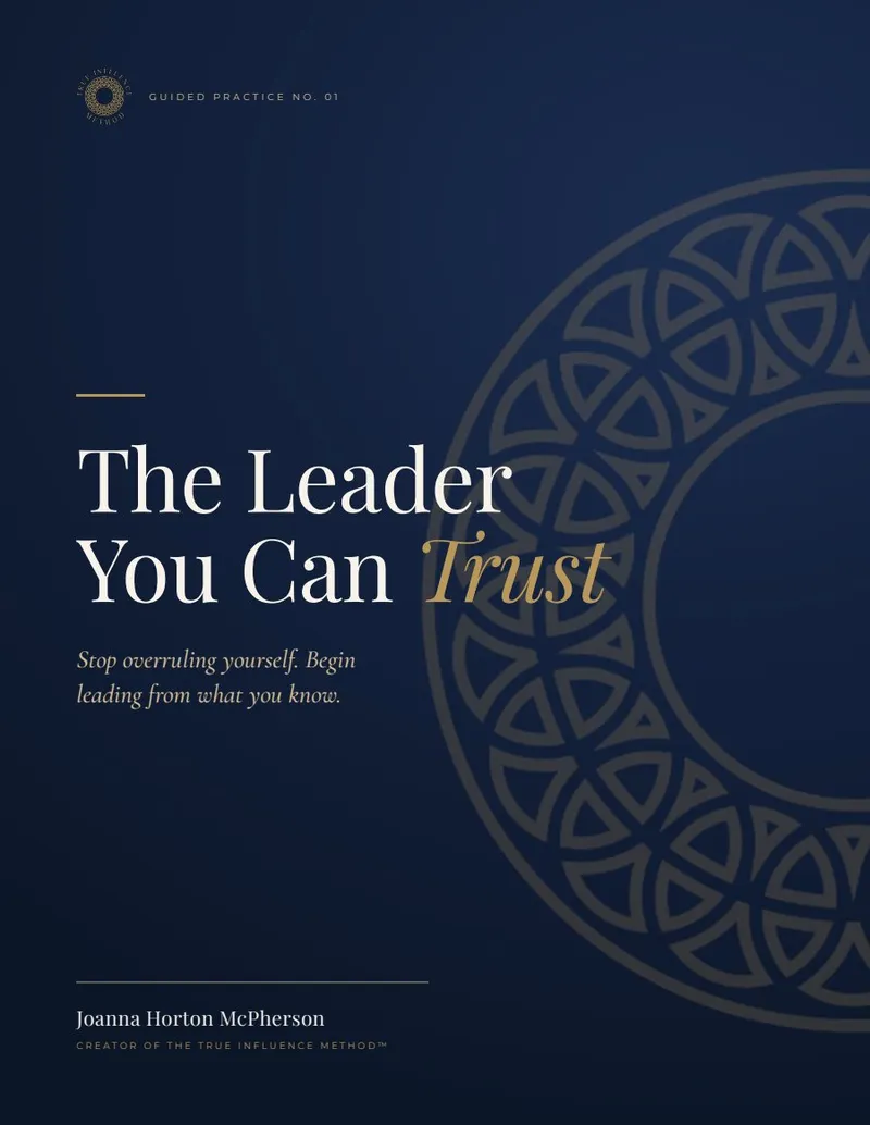 The Leader You Can Trust Workbook