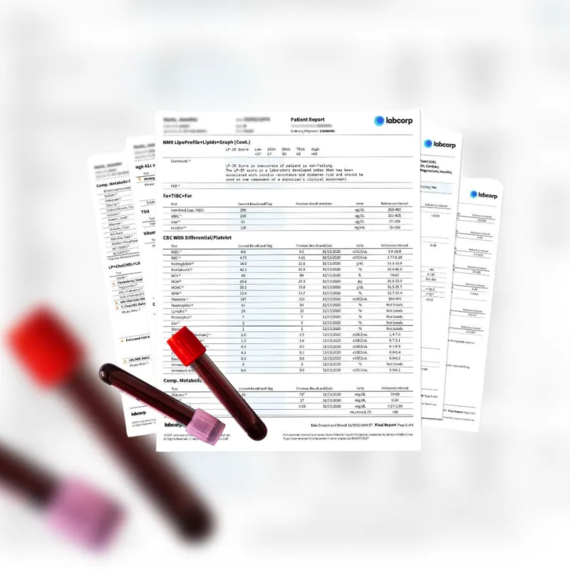Comprehensive Bloodwork Drawn at Lab Corp
