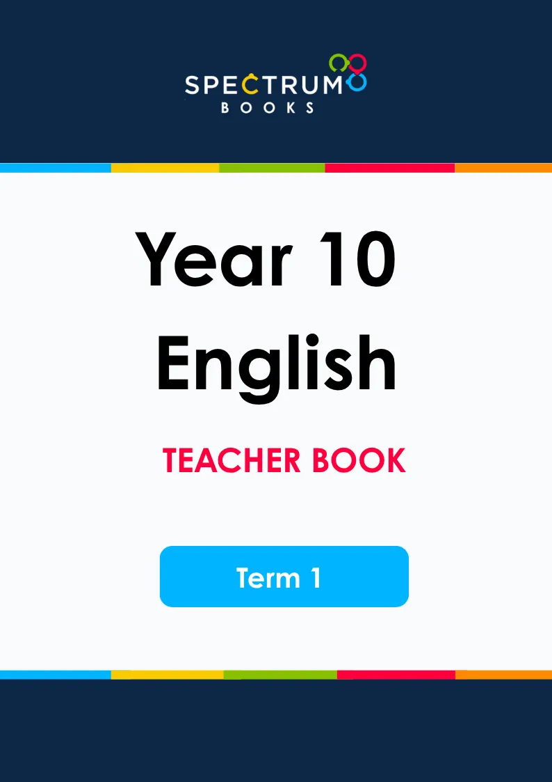 Year 10 English – Term 1 – Teacher Books