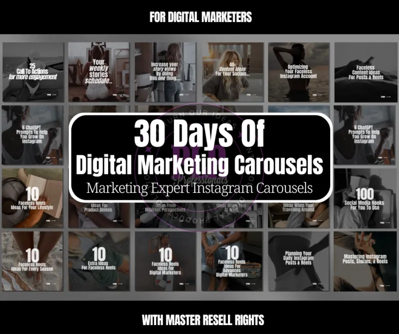30 Days Of Digital Marketing Carousels