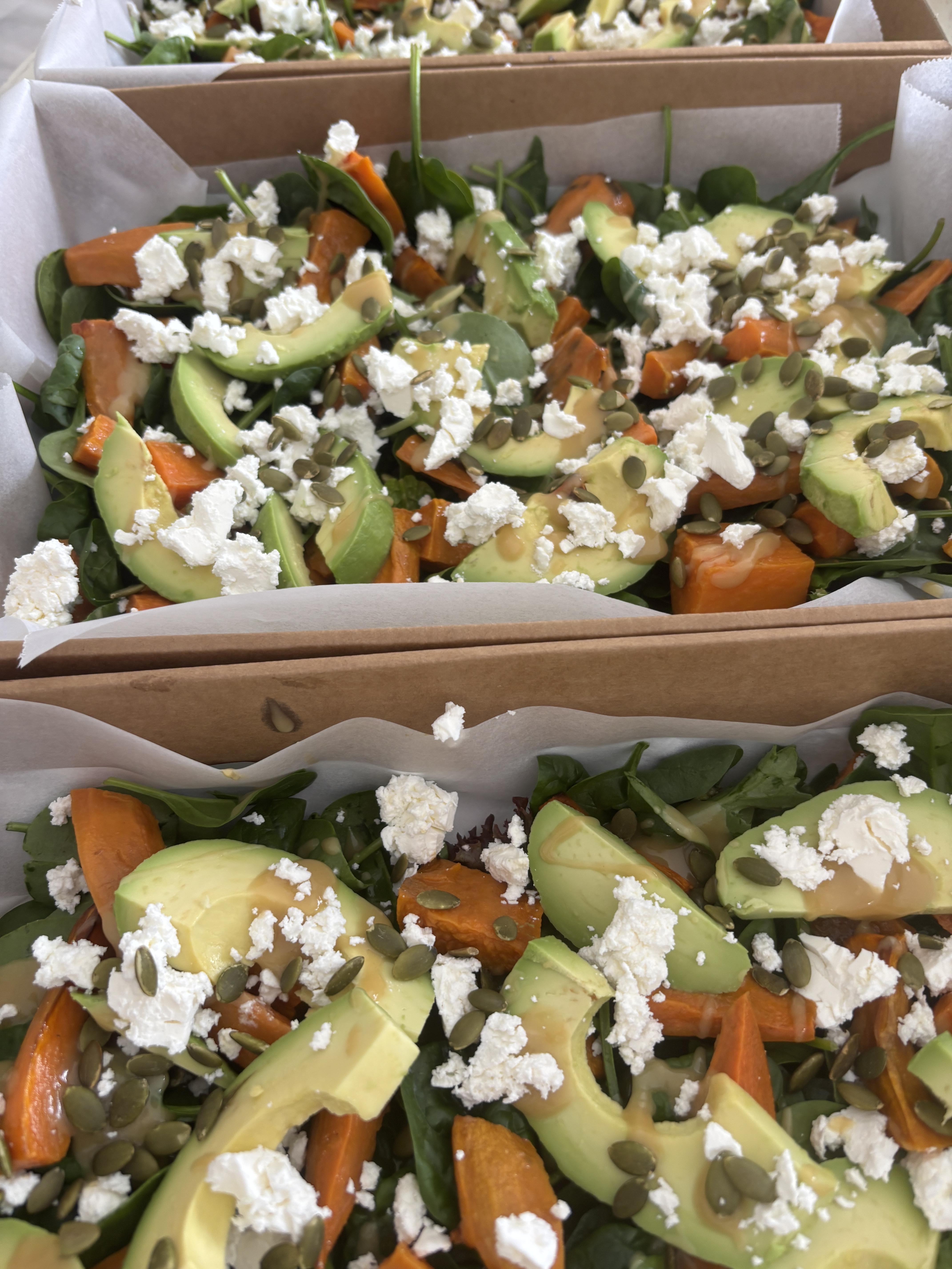Sweet Potato Salad with Avocado and Feta (per tray, feeds 10-12ppl)